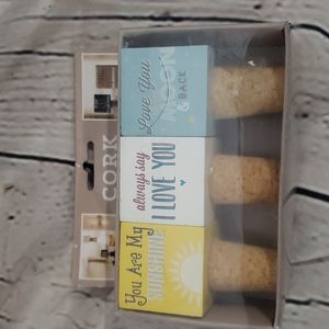 Set of 3 cork stoppers New